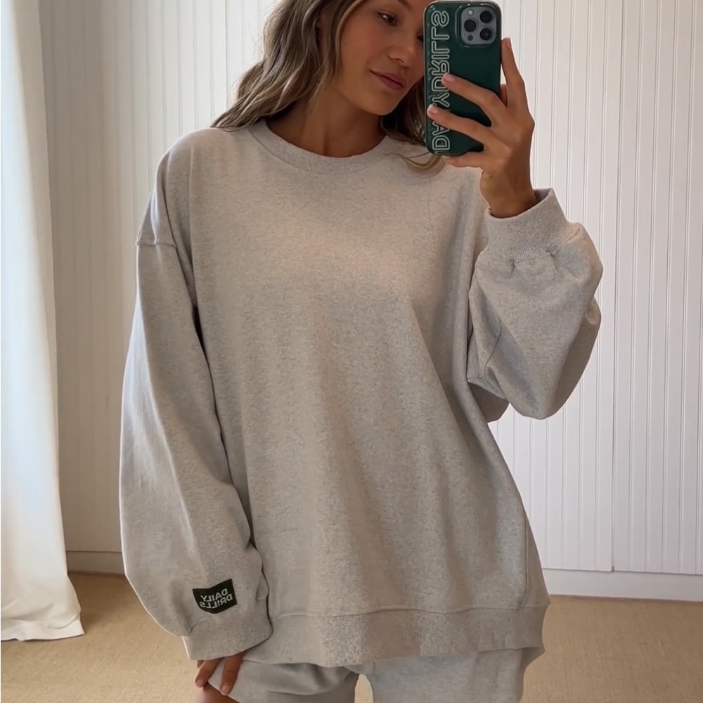 Daily Drills Light Gray Fleece Sweatshirt